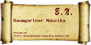 Baumgartner Nauzika névjegykártya